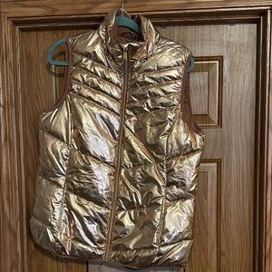 Shiny Gold Puffer Vest